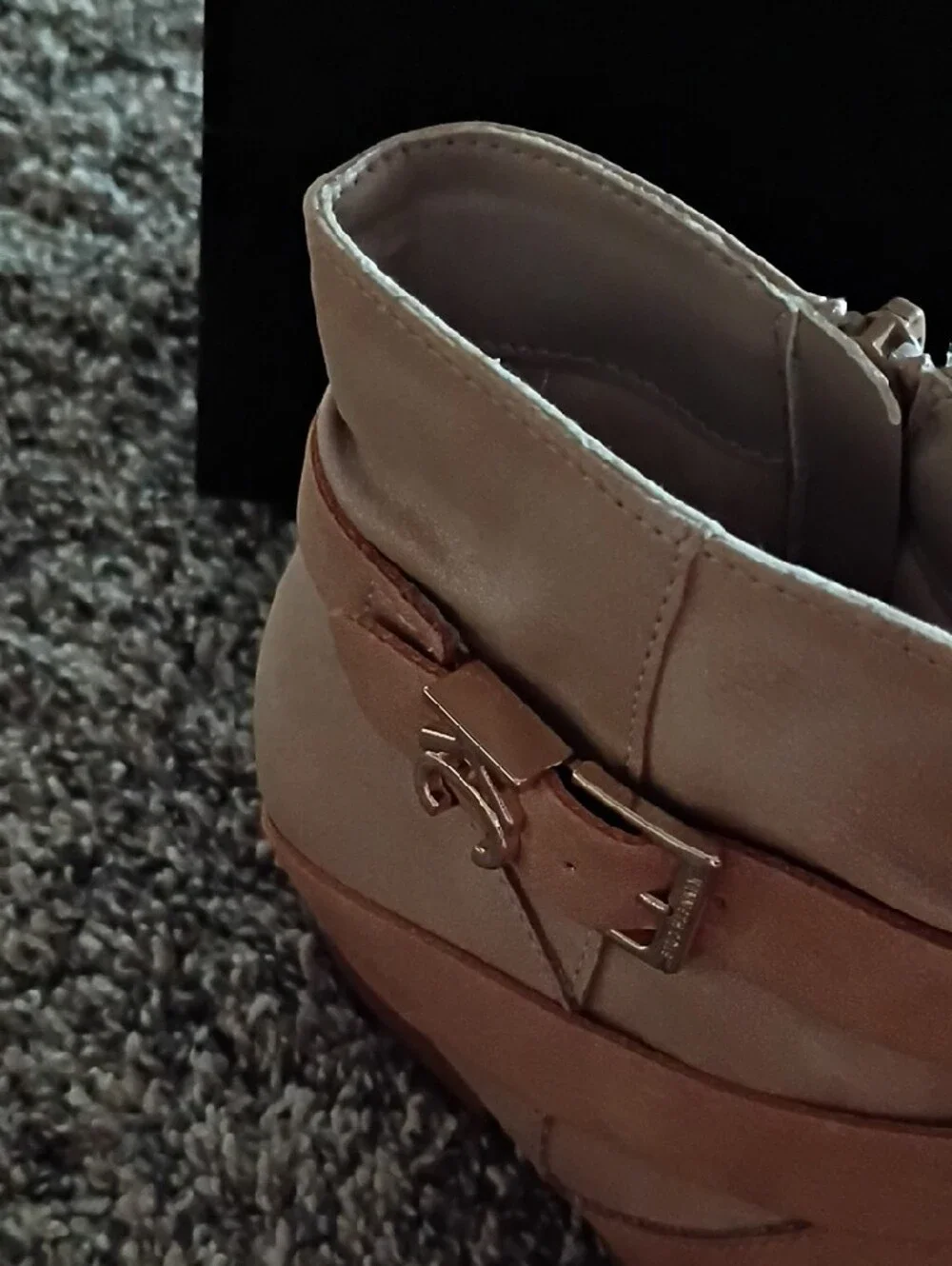 Kenneth Cole Kid's Tan Buckle Ankle Boots